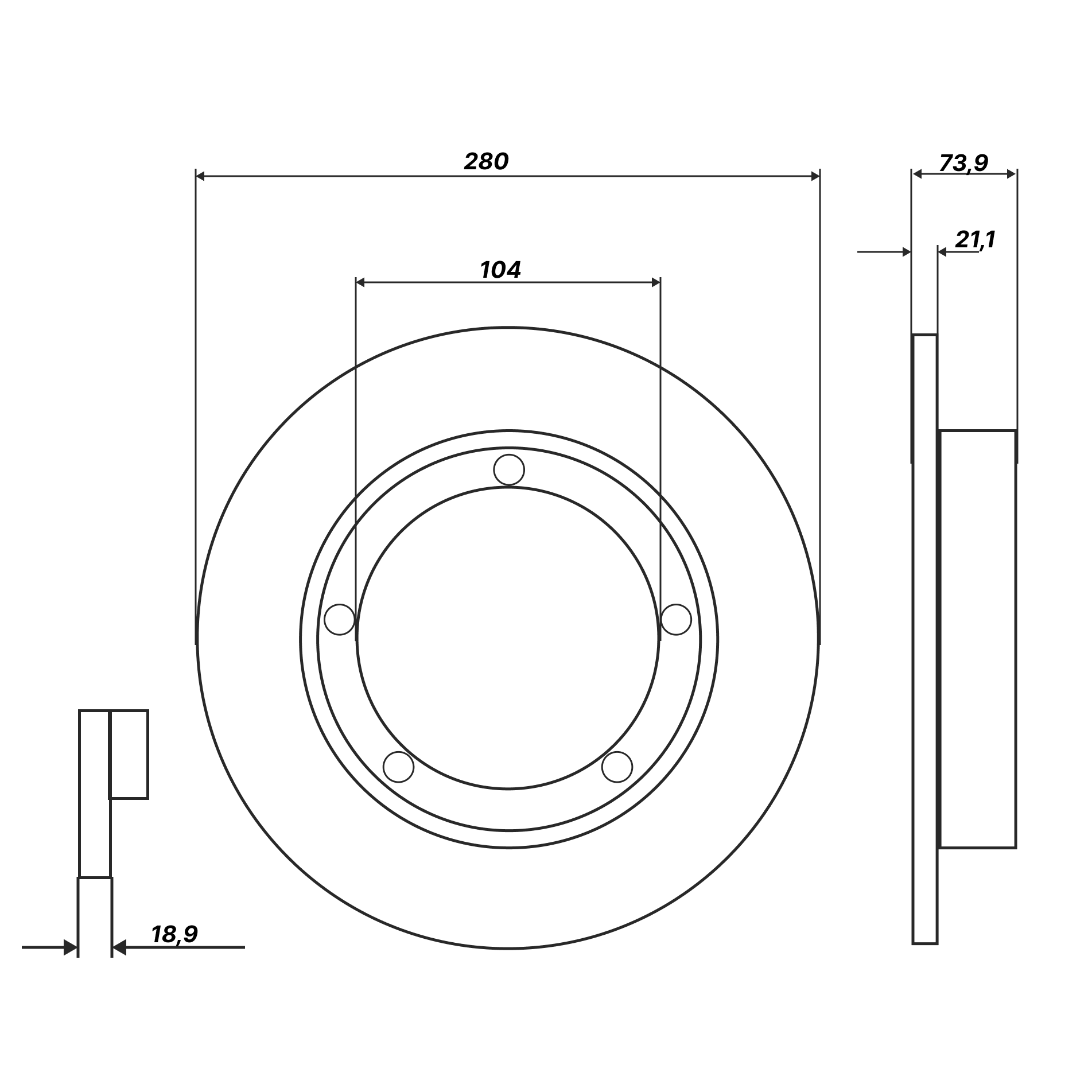 Изображение товара Диск переднего тормоза ГАЗ 3302 ГАЗель Вентилируемый номер 4