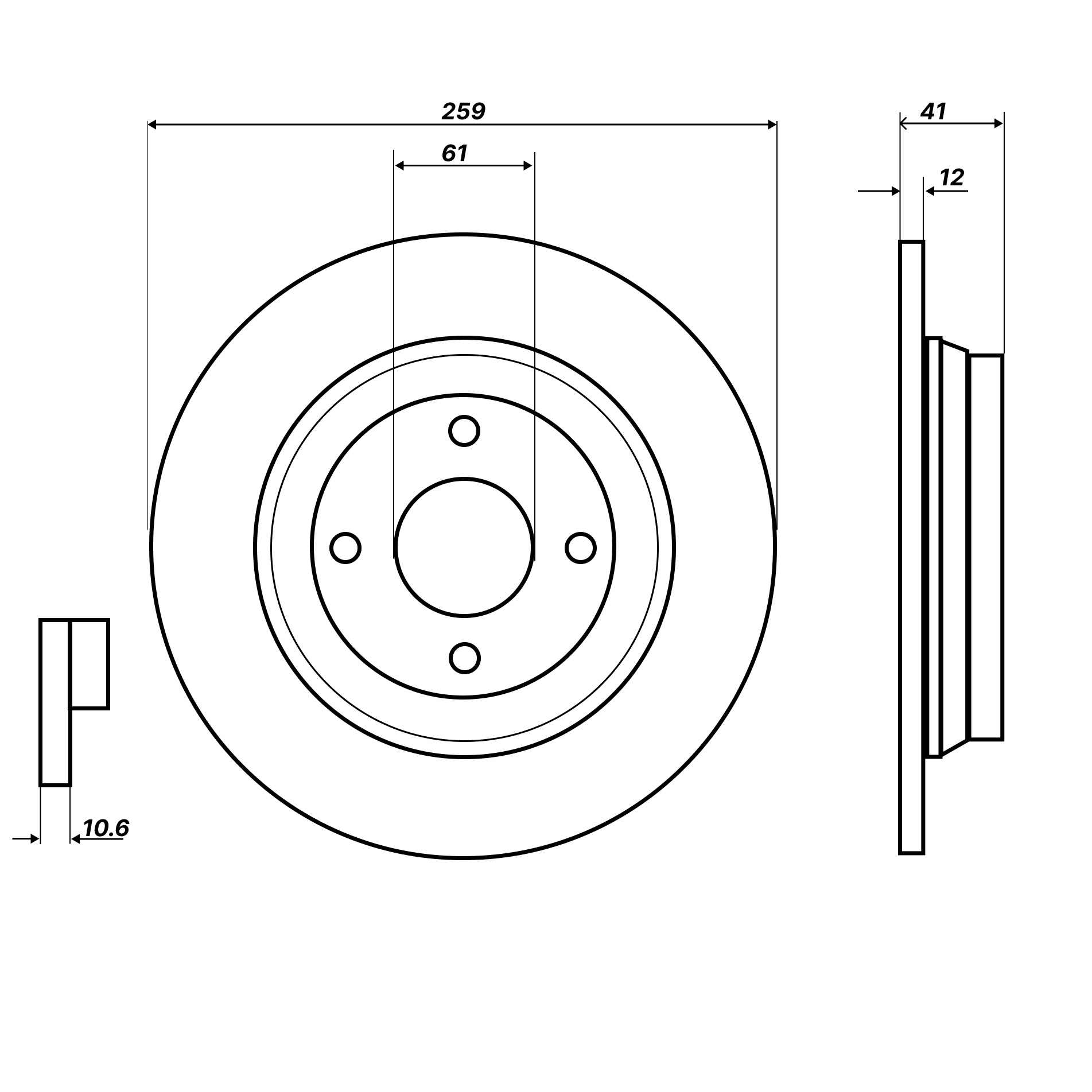 Изображение товара Диск переднего тормоза Renault Logan (04-)/Sandero (08-) номер 3
