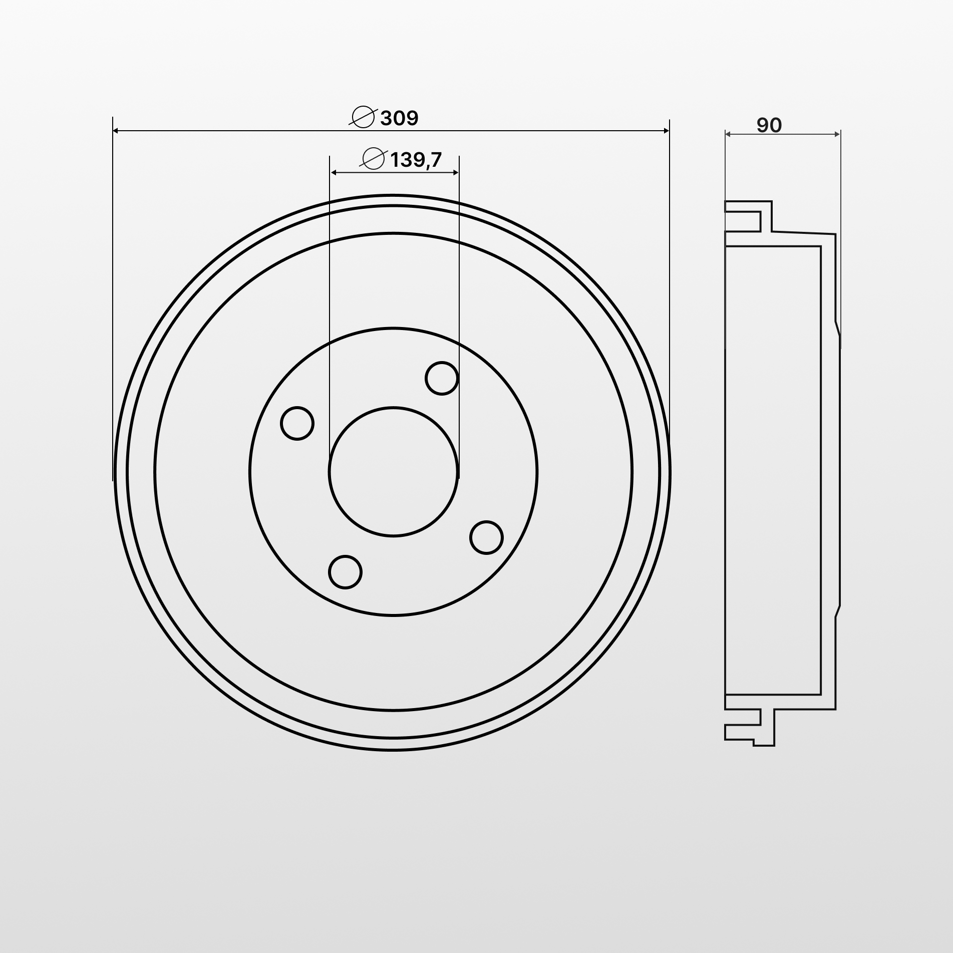 Изображение товара Тормозной барабан Lada Niva (Алюминиевый) номер 5